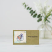 Pinguïns in winterscharven en Petten Visitekaartje (Staand voorkant)