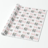 Pinguïns Inpakpapier (kies kleur) (Uitgerold)