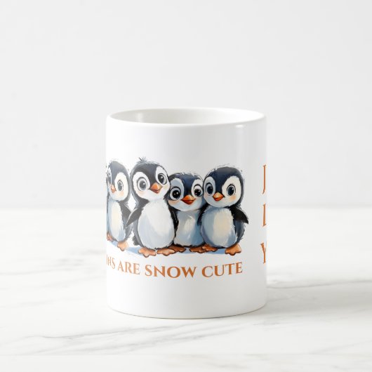 Pinguïns, je bent zo Schattige, ik hou van je cade Koffiemok (Center)