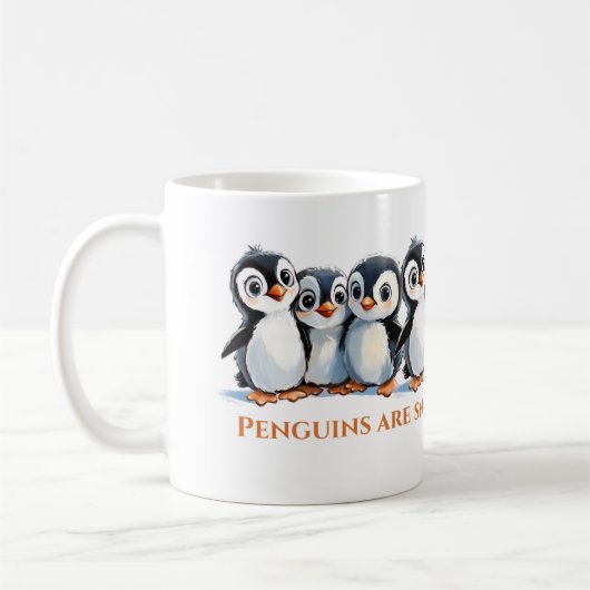 Pinguïns, je bent zo Schattige, ik hou van je cade Koffiemok (Links)