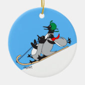 Pinguïns Keramisch Ornament (Voorkant)