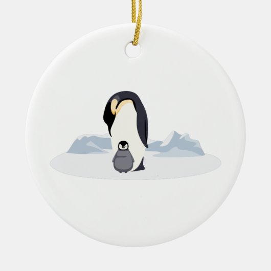 pinguïns keramisch ornament (Voorkant)