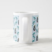 Pinguïns Kerst Kunst Grote Koffiekop (Achterkant)