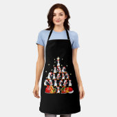 pinguïns kerstboom schort (Gedragen)