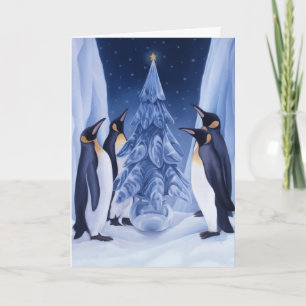 Pinguïns kerstKaart Feestdagen Kaart