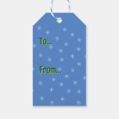 Pinguïns Kerstmis Cadeaulabel (Achterkant)