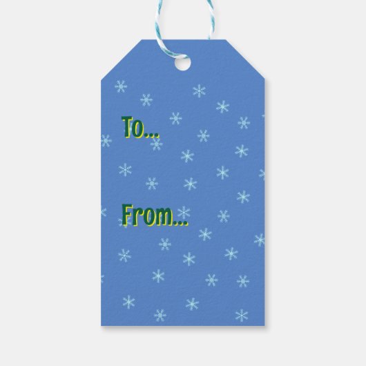 Pinguïns Kerstmis Cadeaulabel (Achterkant)