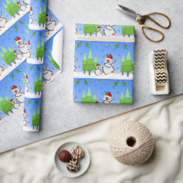 Pinguïns Kerstmis  Cadeaupapier