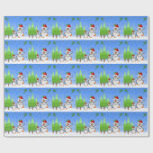 Pinguïns Kerstmis Cadeaupapier (Vlak)