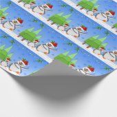 Pinguïns Kerstmis  Cadeaupapier (Hoek)