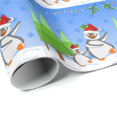 Pinguïns Kerstmis Cadeaupapier (Rol Hoek)