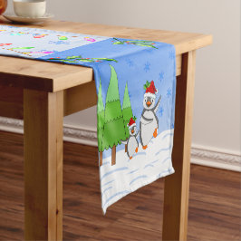 Pinguïns Kerstmis  Korte Tafelloper