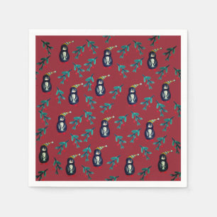 Pinguïns Kerstmis Servet