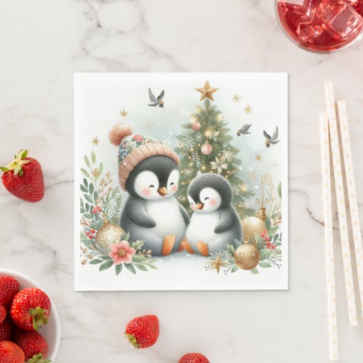 Pinguïns Kerstmis Servet (Insitu)