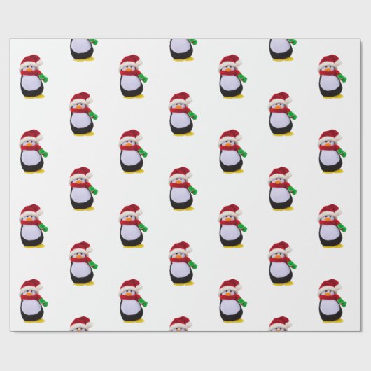 Pinguïns kerstpapier cadeaupapier (Vlak)
