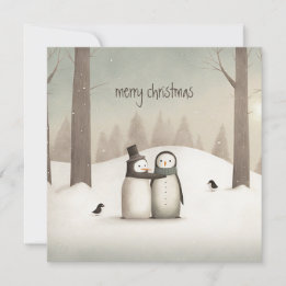Pinguïns Kerstvakantie Kaart