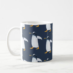 Pinguïns: kleine donkere Waterverf Koffiemok