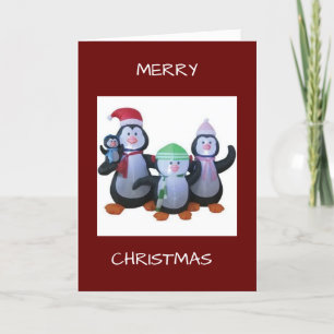 PINGUÏNS KOMEN SAMEN OM KERSTKAART TE ZEGGEN KAART