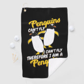 Pinguïns kunnen niet vliegen. golfhanddoek (Insitu)