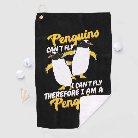 Pinguïns kunnen niet vliegen. golfhanddoek (Insitu)