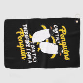 Pinguïns kunnen niet vliegen. golfhanddoek (Horizontaal)