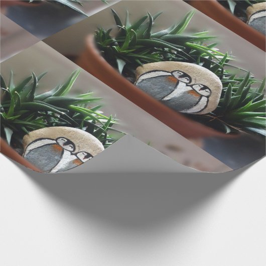 Pinguïns kunst foto mat inpakpapier, 30" x 6' cadeaupapier (Hoek)