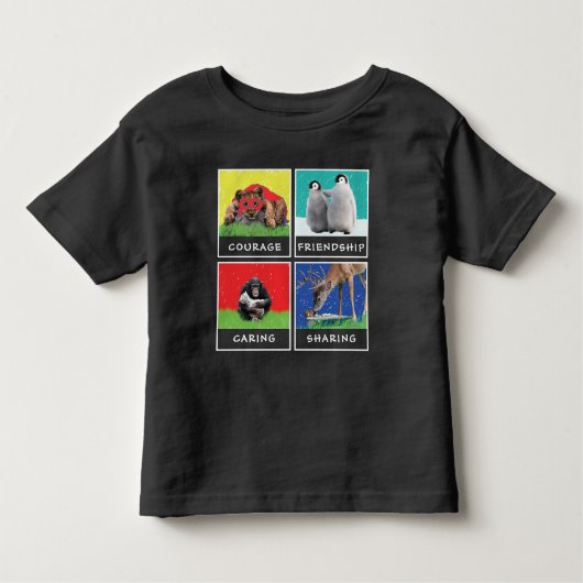 Pinguïns, Leeuw, Hert, Aap Shirt Personaliseerbaar (Voorkant)