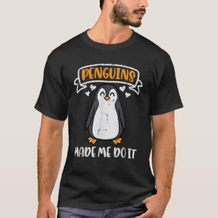 Pinguïns lieten me het doen Grappige Humor Jongens T-shirt