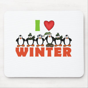 Pinguïns Love Winter Tshirts en Gifts Muismat