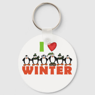 Pinguïns Love Winter Tshirts en Gifts Sleutelhanger