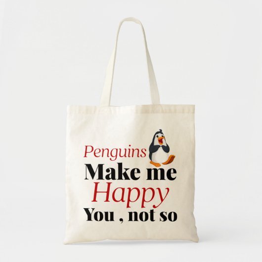 pinguïns maken me blij dat je niet zo blij bent tote bag (Voorkant)