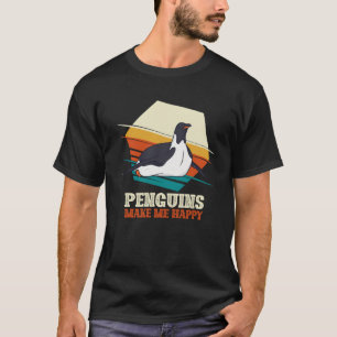 Pinguïns maken me blij Dierlijke Pinguïn Vogelplez T-shirt