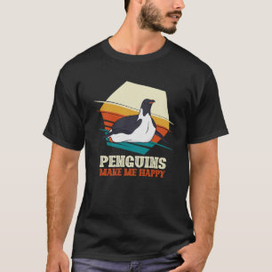 Pinguïns maken me blij Dierlijke Pinguïn Vogelplez T-shirt