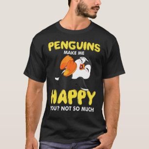 Pinguïns maken me blij en lachen om pinguïnwas t-shirt