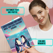 Pinguïns Mate voor het Leven Verloofde/Vriendin Ve Kaart