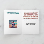 Pinguïns Mate voor het Leven Verloofde/Vriendin Ve Kaart (Binnen)