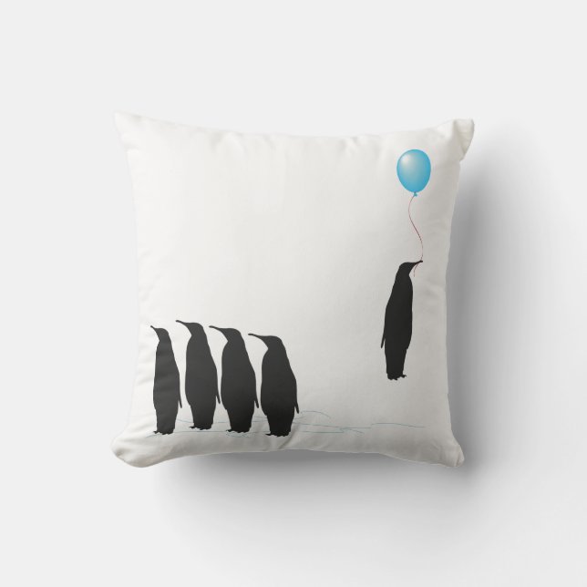 Pinguïns met ballonkussenkussens kussen (Voorkant)
