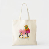 Pinguïns met Canvas tas van cadeautjes (Voorkant)