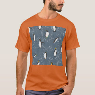 Pinguïns met donkergrijze kraakbedekking met kerst t-shirt