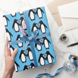 Pinguïns met heetspoeling cadeaupapier