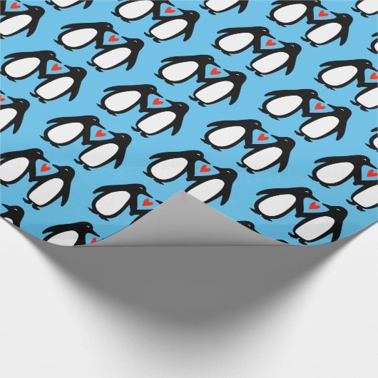 Pinguïns met heetspoeling cadeaupapier (Hoek)