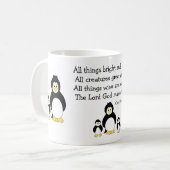 Pinguïns met Inspirerende Spreuk Koffiemok (Voorkant links)