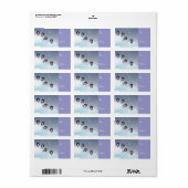 Pinguïns met kerstcadeautjes etiket (Full Sheet)