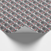 Pinguïns met kerstfeestdag cadeaupapier (Hoek)