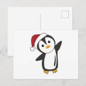 Pinguïns met kerstwinterpinguïns briefkaart (Voorkant / Achterkant)