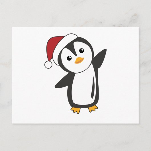Pinguïns met kerstwinterpinguïns briefkaart (Voorkant)