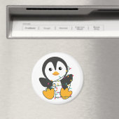Pinguïns met kerstwinterpinguïns magneet (Insitu (Vaatwasser))