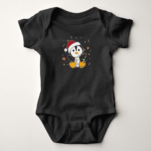 Pinguïns met kerstwinterpinguïns romper (Voorkant)