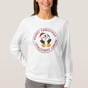 Pinguïns met kerstwinterpinguïns t-shirt