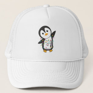 Pinguïns met kerstwinterpinguïns trucker pet